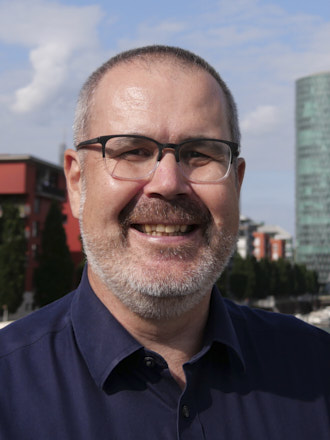 Foto von Jürgen Sauter im Westhafen Frankfurt